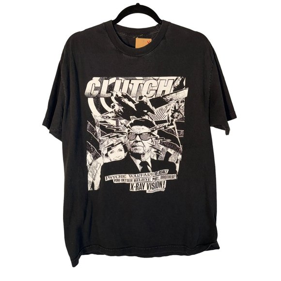 Vintage Clutch Band Shirt Concert Tee Ronald Reagan